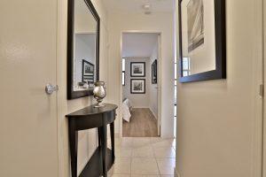 Entrance hallway in a Villa Charities apartment for independent seniors.