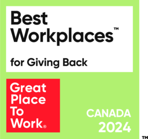 Logo: Best Workplaces for Giving Back. Canada 2024.