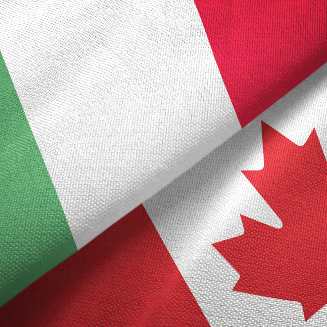 Flag of Italy and Canada